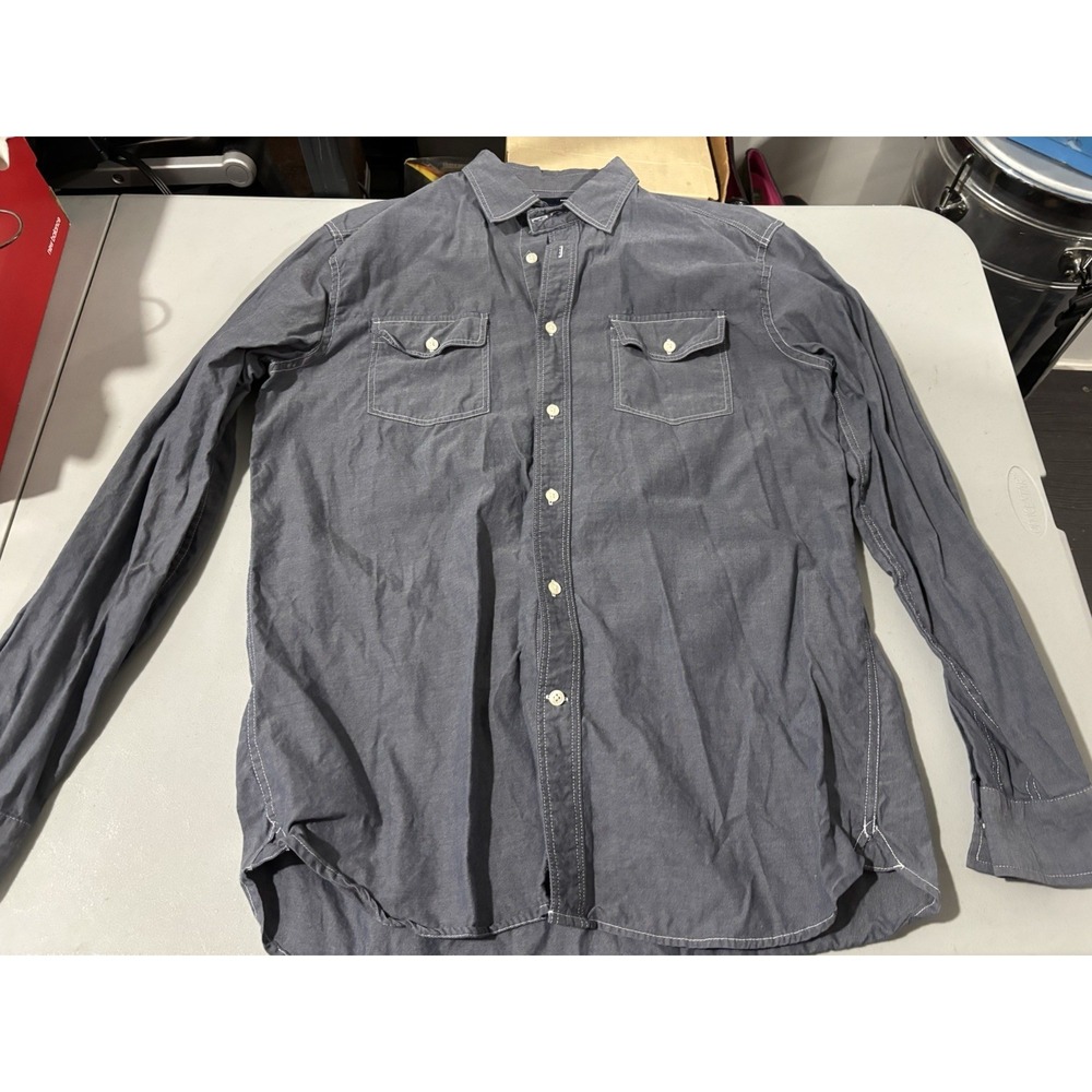 Vintage Gap Faded Black Utility Button Down Large